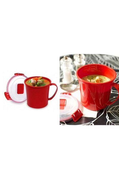 G Design Oven Container Practical Useful Lid Easy to Use Multi-Purpose Microwave Soup Cup 490 Ml