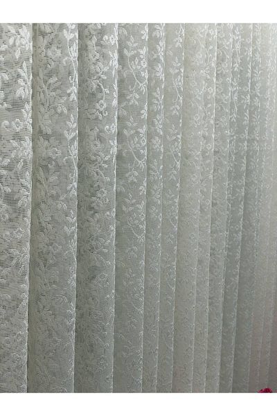 perdealemi Custom Knitted Textured Lace Tulle Curtain 200x250 Tight Pleat 1/3