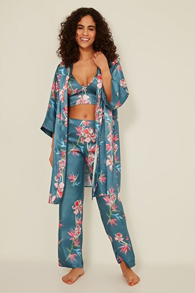 C&City Pajama Set - Turquoise - Floral