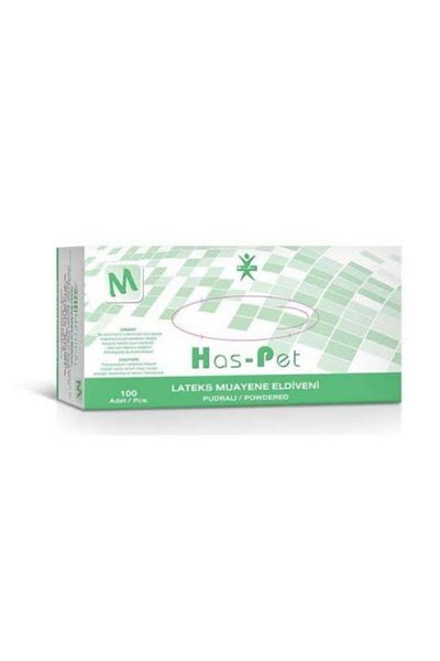 Has-Pet White Latex Glove with Powder (medium)