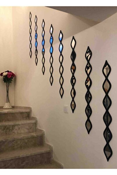 almital mobilya aksesuarları furniture accessories Su Damlası Dekoratif Ayna Siyah Tekli