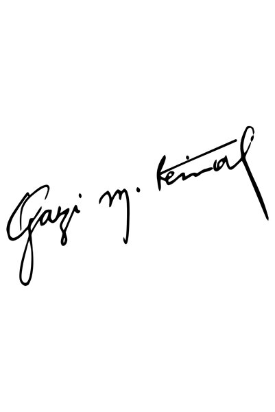 esticker Gazi Mustafa Kemal Atatürk Imza Sticker Oto Araba Sticker 20 X 7 Cm ...