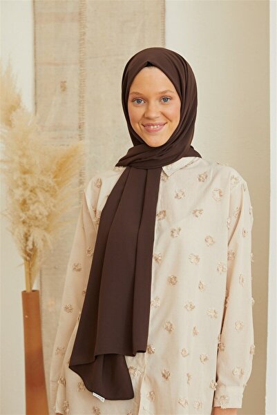 Şalland Medine Ipeği Serisi Acı Kahve Şal