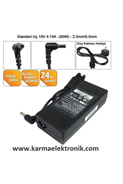 Afila Uyumlu Toshiba L30 Notebook Adaptör - Şarj Cihazı 19volt 4.74amper