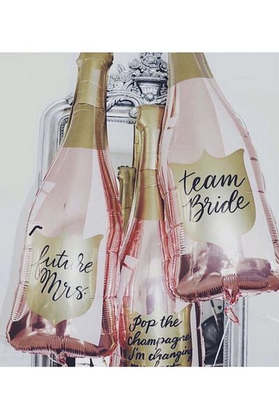 Çemrek Süs Parti Team Bride Bottle Foil Balloon 3 Pieces