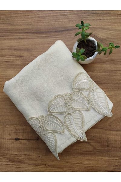 Çeyiz Bahçesi Πετσέτα Leaf Cream 50&90