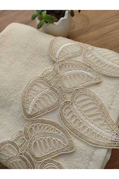 Çeyiz Bahçesi Πετσέτα Leaf Cream 50&90