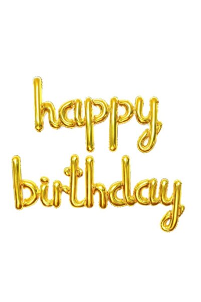parti sürprizi بالون فويل ذهبي اللون مكتوب بخط اليد لعيد ميلاد سعيد