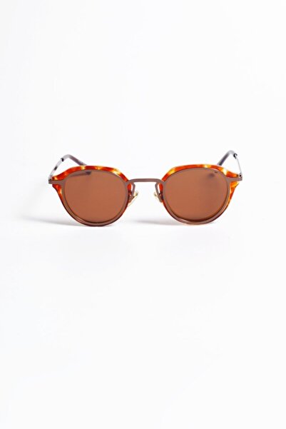 Kapin Sonic Oval Güneş Gözlüğü - Leopar Çerçeve Kahverengi Cam