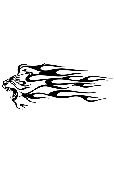 Generic Brand Lion Figure Sticker Lion Sticker Auto Sticker Car Sticker 25X10 cm