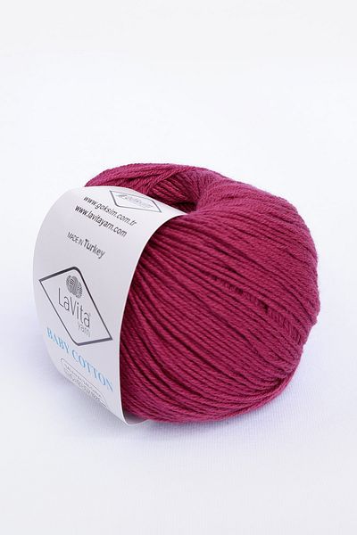 LaVita Yarn Bumbac pentru copii 50 gr Amigurumi, Punch, Ață pentru tricotat manual, Ață Taka (PETROL BORDO-3208)