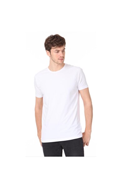 HediyeMania Tricou din bumbac bumbac moale Tricou bărbați basic Tricou alb