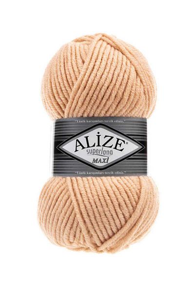 Alize Superlana Maxi Hand Knitting Floss 5 Pieces 100 Grams 502 Cream Caramel