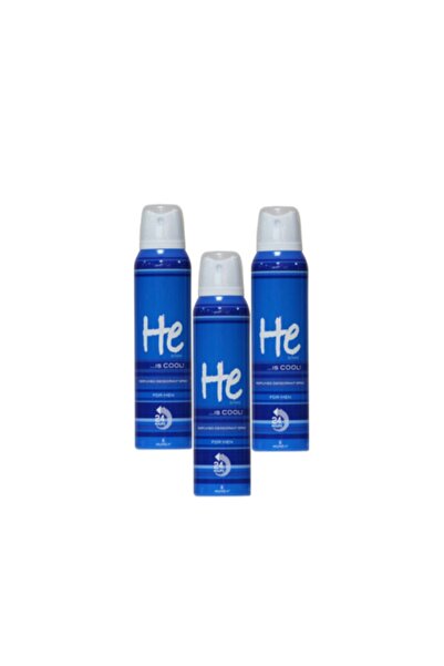 Hunca He Is Cool Erkek Deodorant-150 Ml 3 Adet