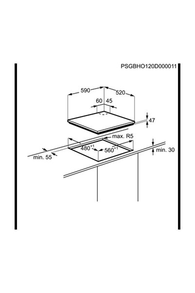Electrolux EGT6242NVK Siyah Cam Ankastre Ocak
