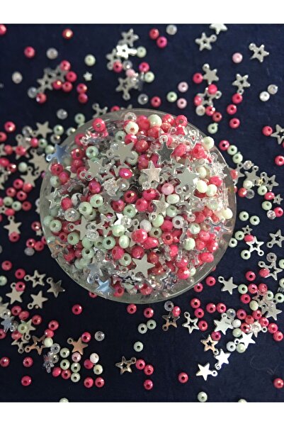 platin hediyelik 100 г 4 мм розови пластмасови кристални мъниста с форма на з...