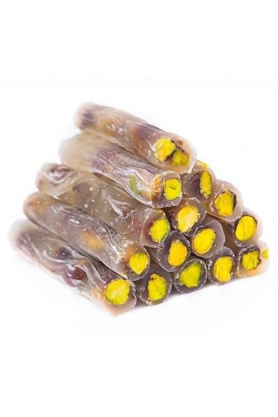 Yöresel Gaziantep New Crop Gaziantep's Exclusive Natural Fresh Brown Inside Pistachio Ottoman Style Plain Wick Turkish Delight 1 kg