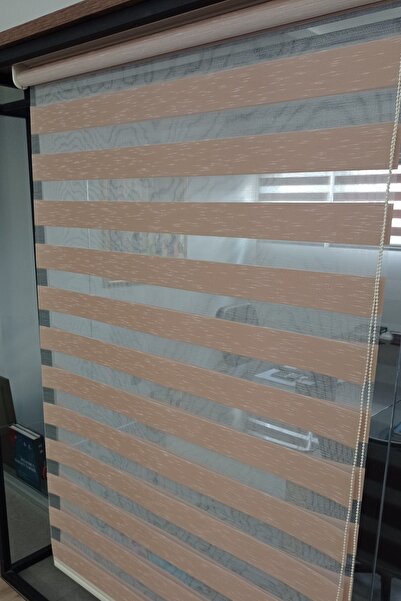 CLARISS HOME Zebra Stor Perde Sütlü Kahve Çocuk Genç