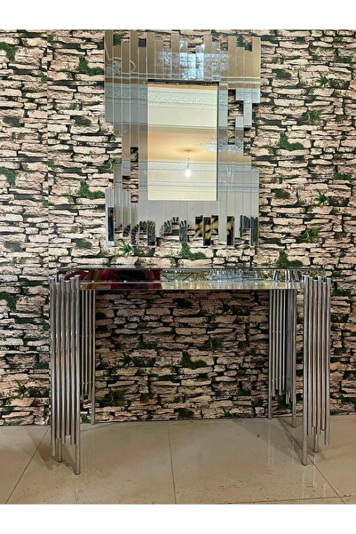 Dinç Metal Sehpa Krom Metal Dresuar Seti