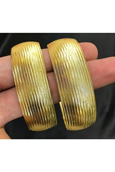 barisiva gold 22 Ayar Altın Kaplama Kadın 2 Cm Eninde Bilezik Modeli Adet Fiy...