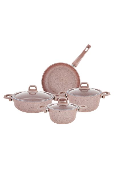 Emsan Premium-s Pro Gold Pink 7 Parça Granit Tencere Seti