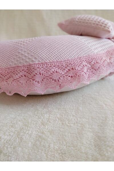 Raduga Collection Emzirme Yastığı ve Destek Minderi Pembe Dantelli