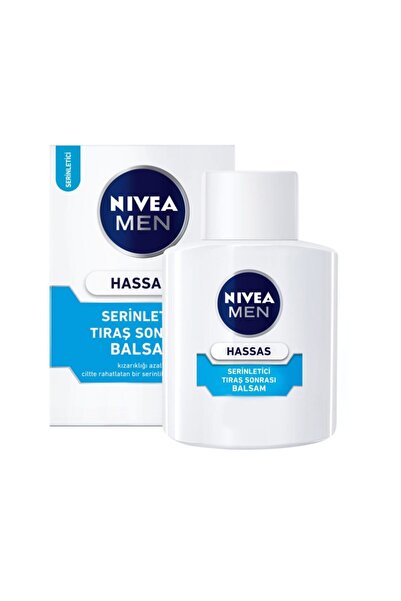 NIVEA Men Hassas Serinletici Tıraş Sonrası Balsam 100 Ml, Hassas Ciltler, Alkolsüz Formül, Hızlı Em