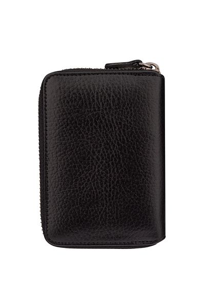 Garbalia Chain Genuine Leather Black Unisex Card Holder & Money Portfolio
