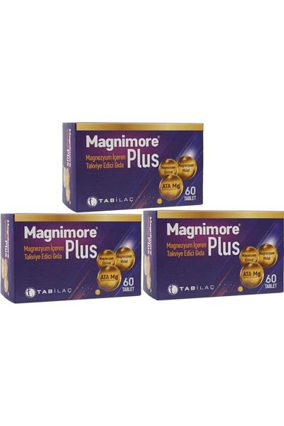 Magnimore Tab Magnimore Plus مكمل غذائي يحتوي على المغنيسيوم 60 كبسولة × 3 قطع