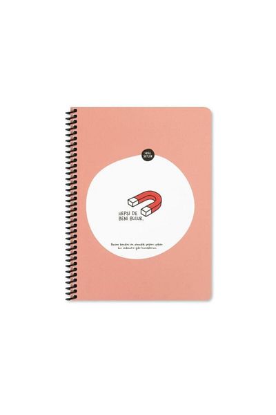 KESKİN COLOR Feeling Things Spiral Notebook 16,5x22,5 cm 80 Yp Ruled - All Finds Me