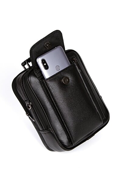 By Hakan 4110 Men's Hand and Shoulder Bag Black