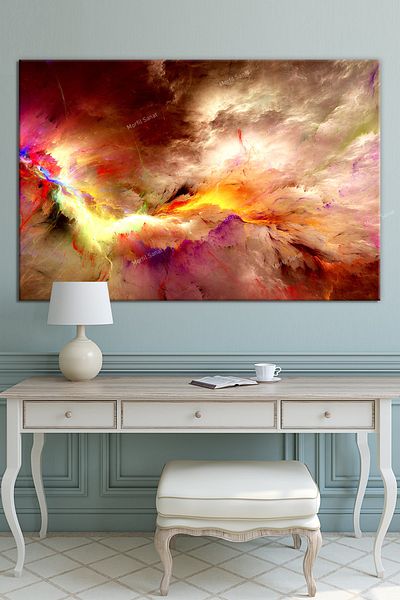 Morfil Sanat Atölyesi Dansul culorilor pictură artistică abstractă pe pânză