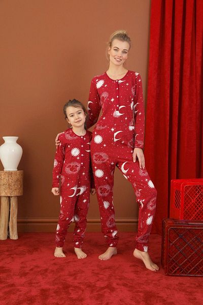 Siyah İnci Cotton Lycra Buttoned Jumpsuit