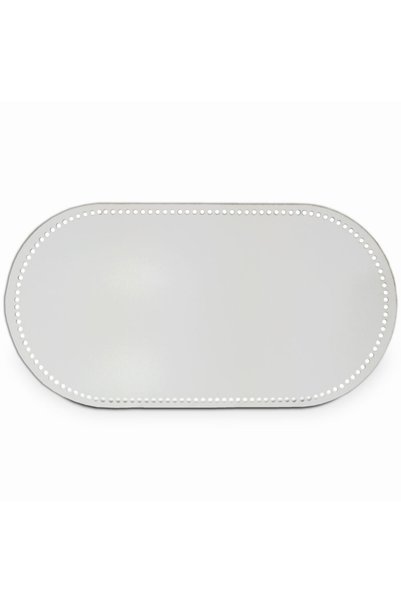 Tual Hobi Sanat Tual Hobi Ahşap Oval Puset Tabanı Beyaz (65x33cm)