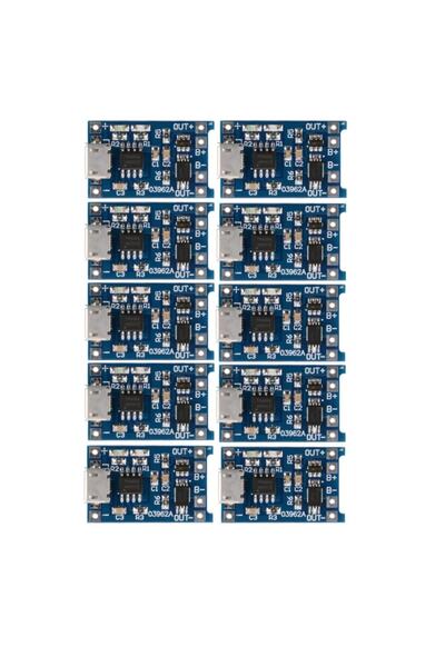 Elektronikport Tp4056 10 Adet Korumalı 1a Lipo - Li Ion Pil Şarj Devresi 3,7v...
