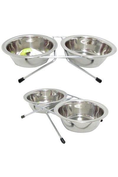 Nunbell Steel Food Bowl with Double Wire Feet 11 cm