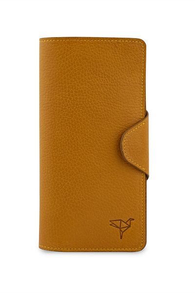 Garbalia Πορτοφόλι Unisex Mustard Yellow Γνήσιο Δερμάτινο Πορτοφόλι Martha