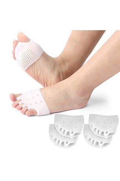 Ecoform 5 Finger Silicone Feet - Snap-On Protective Shirt, End Pain 1 Pair White