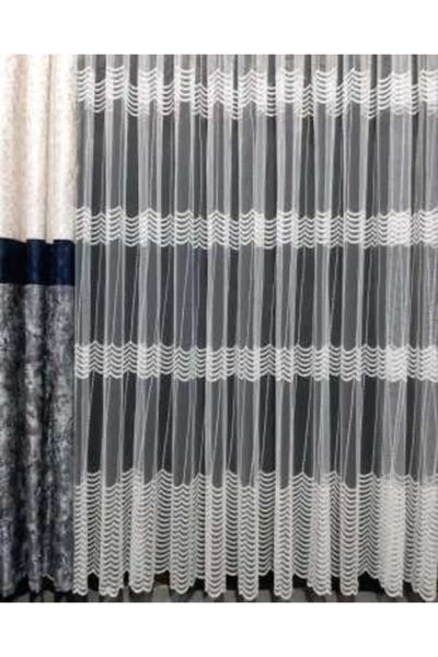 ISSA PERDE Taç Issa Perde Brode Tül Nakışlı Sıkbile1/3