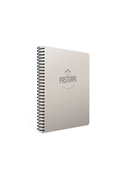 Gıpta Pastoral A4 96 Sheets Checked Pp Cover Spiral Notebook Gray