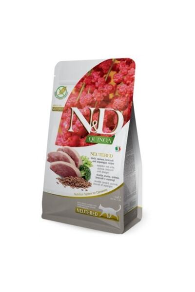 N&D Kinoa Ördek Brokoli Kuşkonmaz Neutered Tahılsız Kısırlaştırılmış Kedi Mam...