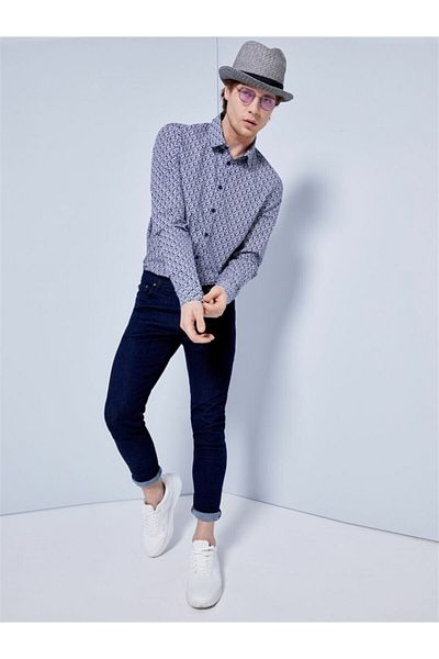Ltb Smarty Y - Dark Navy Blue Rınsed Wash Jean Trousers