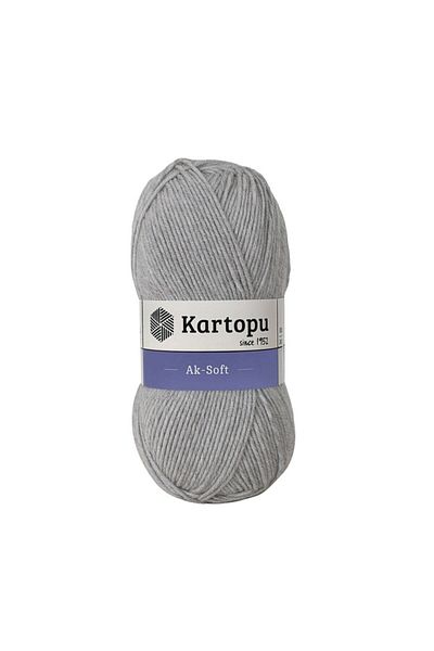 Kartopu Ak-soft K1000 Light Gray Hand Knitting Yarn 100gr