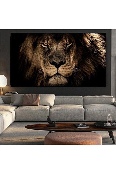 Piri Kanvas Tablo Aslan Dekoratif Kanvas Tablo
