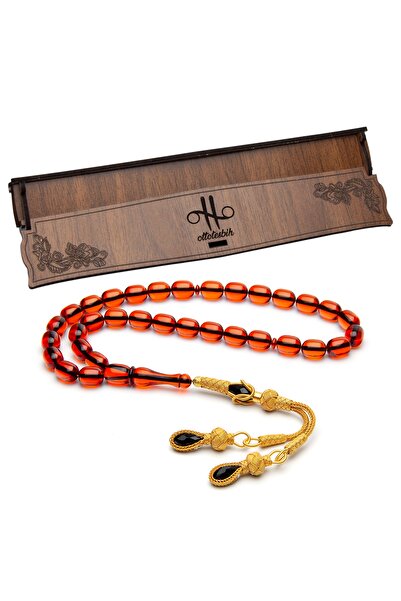 OTTOTESBİH Rozariu de chihlimbar de foc cu ciucuri de Kazaz, argint placat cu...