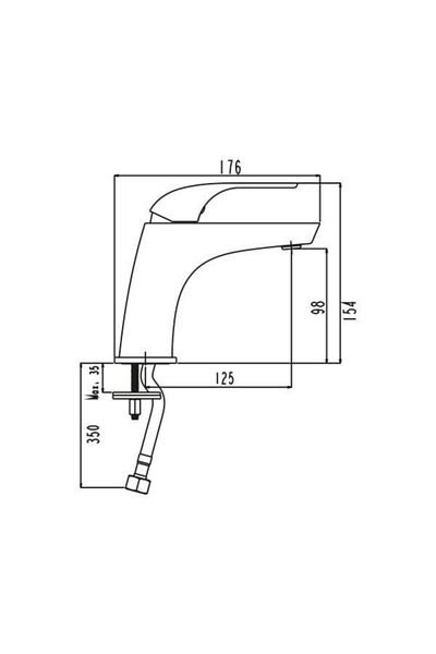 NSK Basin Faucet Lisera Single Body Chrome N2017102