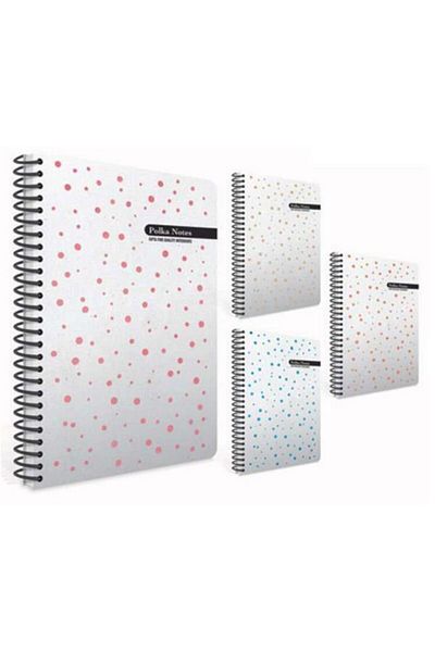 Gıpta Polka 17x24 Notes Spiraled Lined Hard Cover 120 Sheets Notebook