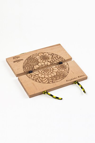 Manfaybaa Desen Lüx Dekoratif Ahşap Nihale Tencere Tava Çaydanlık Altlığı 165mm X 150mm