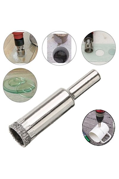 Depolife Mermer Granit Fayans Porselen Cam Yuvarlak Delme Pancı 12mm Elmas Uçlu Delik Açma Karot Matkap Ucu