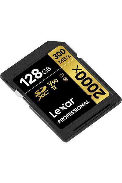 Lexar بطاقة ذاكرة احترافية 128 جيجابايت 2000x Sdxc Uhs-ii Sd